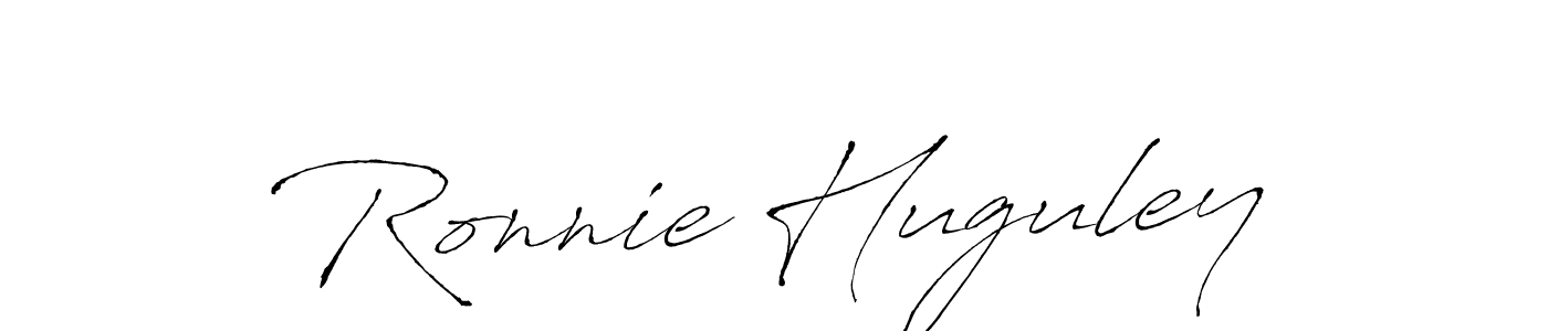 Create a beautiful signature design for name Ronnie Huguley. With this signature (Antro_Vectra) fonts, you can make a handwritten signature for free. Ronnie Huguley signature style 6 images and pictures png