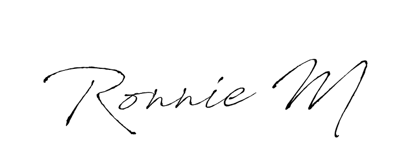 Also You can easily find your signature by using the search form. We will create Ronnie M name handwritten signature images for you free of cost using Antro_Vectra sign style. Ronnie M signature style 6 images and pictures png