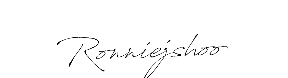 Make a beautiful signature design for name Ronniejshoo. With this signature (Antro_Vectra) style, you can create a handwritten signature for free. Ronniejshoo signature style 6 images and pictures png
