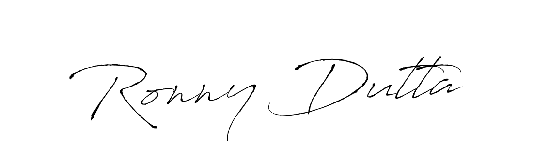 Make a beautiful signature design for name Ronny Dutta. With this signature (Antro_Vectra) style, you can create a handwritten signature for free. Ronny Dutta signature style 6 images and pictures png