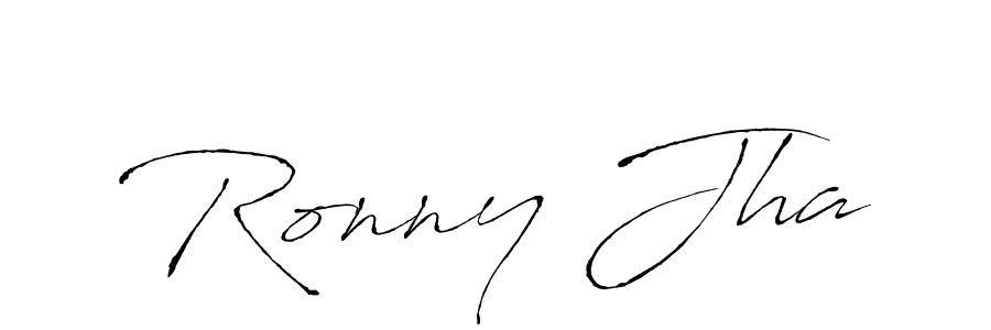 How to make Ronny Jha signature? Antro_Vectra is a professional autograph style. Create handwritten signature for Ronny Jha name. Ronny Jha signature style 6 images and pictures png