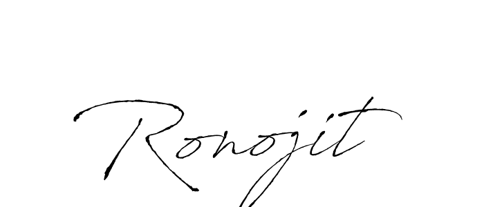 Make a beautiful signature design for name Ronojit. With this signature (Antro_Vectra) style, you can create a handwritten signature for free. Ronojit signature style 6 images and pictures png