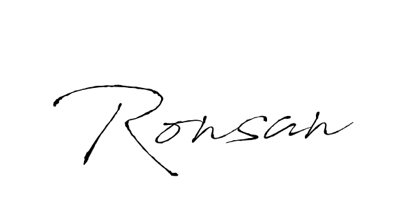 Use a signature maker to create a handwritten signature online. With this signature software, you can design (Antro_Vectra) your own signature for name Ronsan. Ronsan signature style 6 images and pictures png