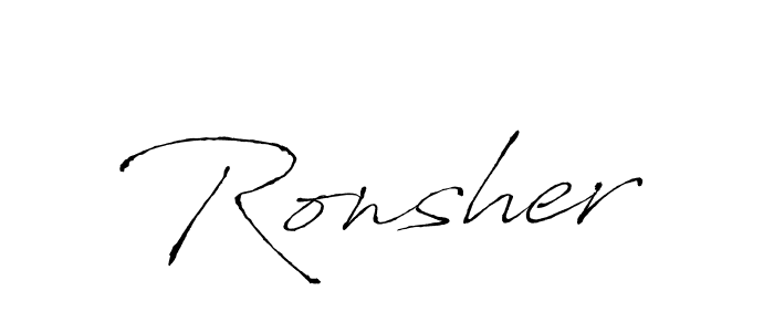 Ronsher stylish signature style. Best Handwritten Sign (Antro_Vectra) for my name. Handwritten Signature Collection Ideas for my name Ronsher. Ronsher signature style 6 images and pictures png