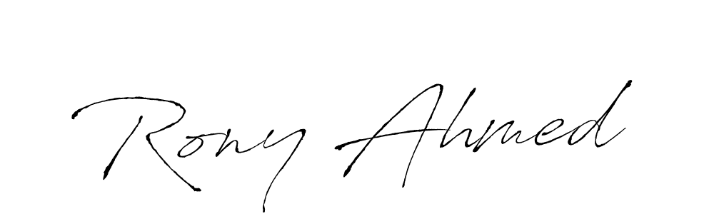 This is the best signature style for the Rony Ahmed name. Also you like these signature font (Antro_Vectra). Mix name signature. Rony Ahmed signature style 6 images and pictures png