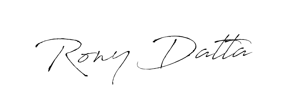 How to make Rony Datta signature? Antro_Vectra is a professional autograph style. Create handwritten signature for Rony Datta name. Rony Datta signature style 6 images and pictures png