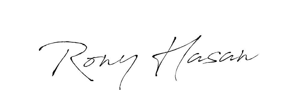 Rony Hasan stylish signature style. Best Handwritten Sign (Antro_Vectra) for my name. Handwritten Signature Collection Ideas for my name Rony Hasan. Rony Hasan signature style 6 images and pictures png