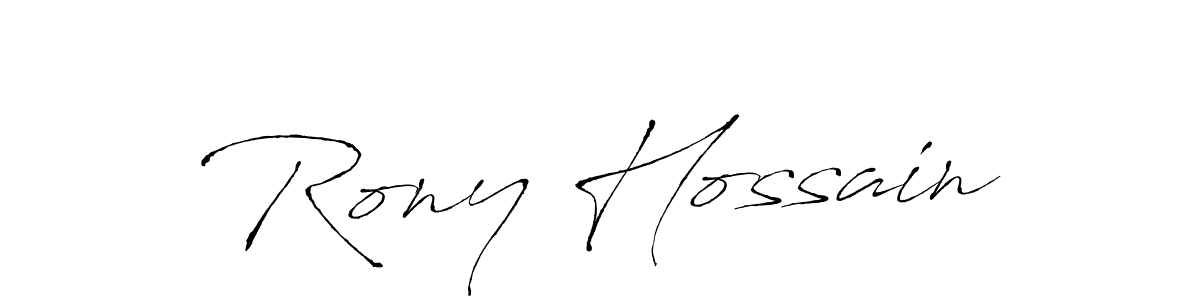 The best way (Antro_Vectra) to make a short signature is to pick only two or three words in your name. The name Rony Hossain include a total of six letters. For converting this name. Rony Hossain signature style 6 images and pictures png