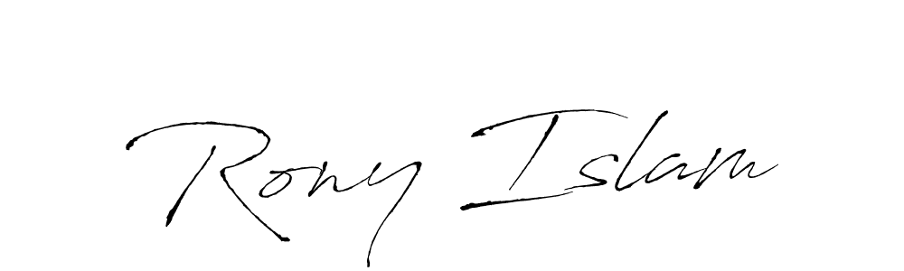 Also You can easily find your signature by using the search form. We will create Rony Islam name handwritten signature images for you free of cost using Antro_Vectra sign style. Rony Islam signature style 6 images and pictures png