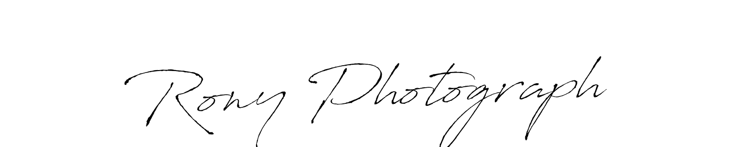 How to make Rony Photograph name signature. Use Antro_Vectra style for creating short signs online. This is the latest handwritten sign. Rony Photograph signature style 6 images and pictures png