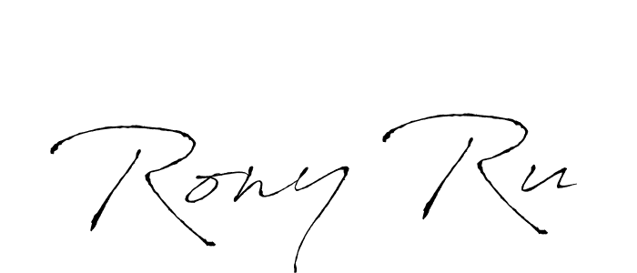 Also we have Rony Ru name is the best signature style. Create professional handwritten signature collection using Antro_Vectra autograph style. Rony Ru signature style 6 images and pictures png