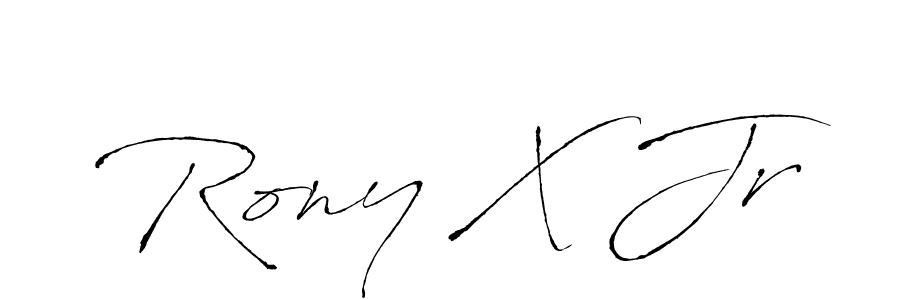 You should practise on your own different ways (Antro_Vectra) to write your name (Rony X Jr) in signature. don't let someone else do it for you. Rony X Jr signature style 6 images and pictures png