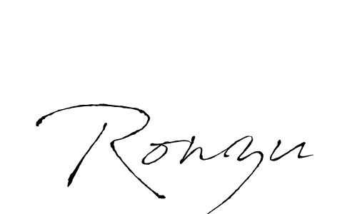 Antro_Vectra is a professional signature style that is perfect for those who want to add a touch of class to their signature. It is also a great choice for those who want to make their signature more unique. Get Ronzu name to fancy signature for free. Ronzu signature style 6 images and pictures png