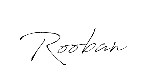 Make a beautiful signature design for name Rooban. With this signature (Antro_Vectra) style, you can create a handwritten signature for free. Rooban signature style 6 images and pictures png