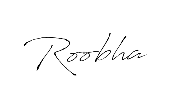 Roobha stylish signature style. Best Handwritten Sign (Antro_Vectra) for my name. Handwritten Signature Collection Ideas for my name Roobha. Roobha signature style 6 images and pictures png