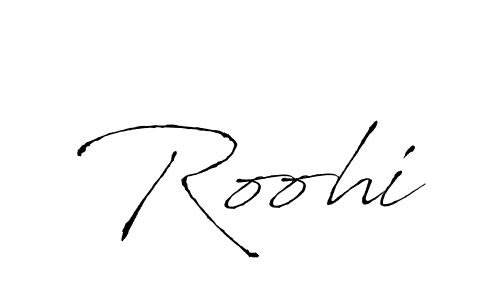 Make a beautiful signature design for name Roohi. With this signature (Antro_Vectra) style, you can create a handwritten signature for free. Roohi signature style 6 images and pictures png