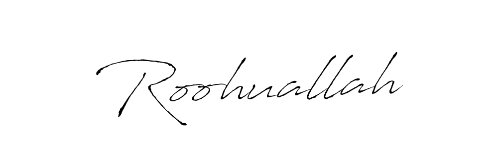 How to make Roohuallah signature? Antro_Vectra is a professional autograph style. Create handwritten signature for Roohuallah name. Roohuallah signature style 6 images and pictures png