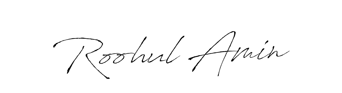 Use a signature maker to create a handwritten signature online. With this signature software, you can design (Antro_Vectra) your own signature for name Roohul Amin. Roohul Amin signature style 6 images and pictures png