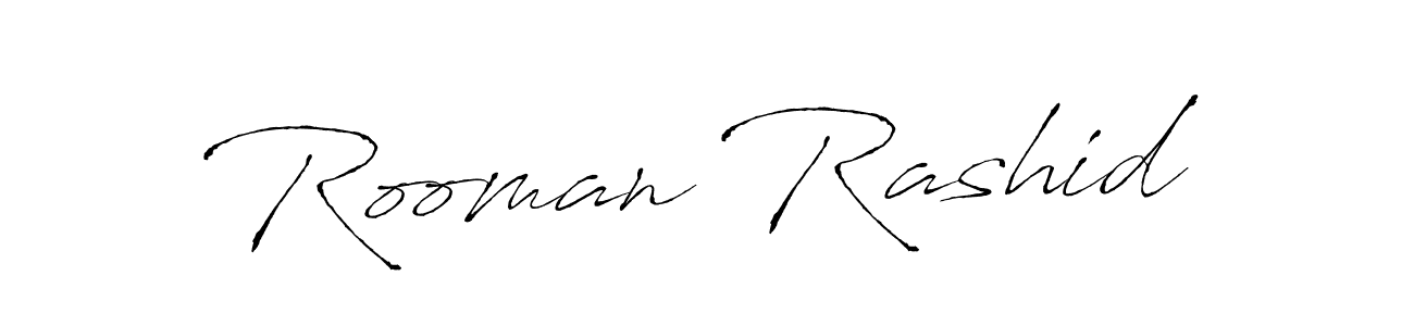 The best way (Antro_Vectra) to make a short signature is to pick only two or three words in your name. The name Rooman Rashid include a total of six letters. For converting this name. Rooman Rashid signature style 6 images and pictures png