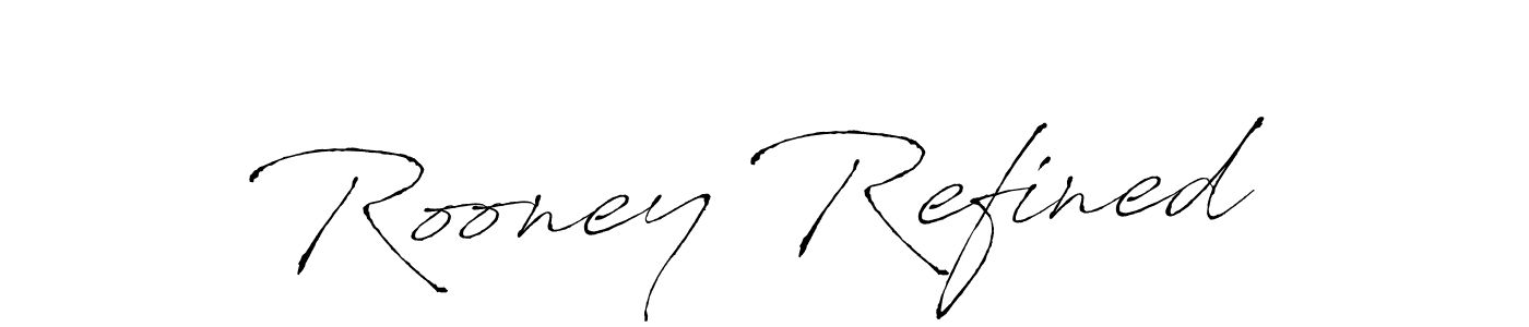The best way (Antro_Vectra) to make a short signature is to pick only two or three words in your name. The name Rooney Refined include a total of six letters. For converting this name. Rooney Refined signature style 6 images and pictures png