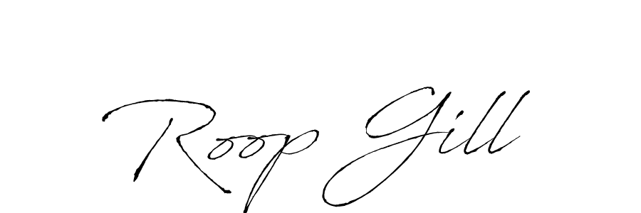 You should practise on your own different ways (Antro_Vectra) to write your name (Roop Gill) in signature. don't let someone else do it for you. Roop Gill signature style 6 images and pictures png