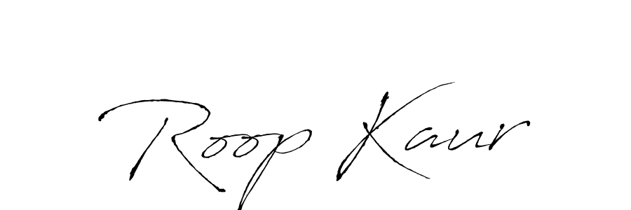 Use a signature maker to create a handwritten signature online. With this signature software, you can design (Antro_Vectra) your own signature for name Roop Kaur. Roop Kaur signature style 6 images and pictures png