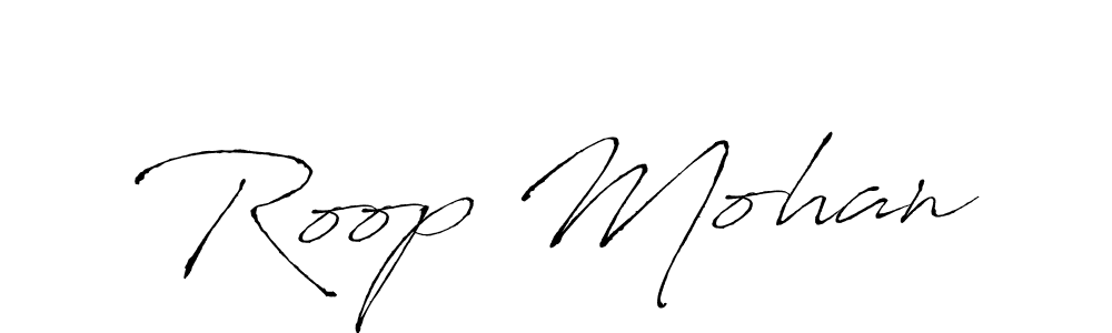 Use a signature maker to create a handwritten signature online. With this signature software, you can design (Antro_Vectra) your own signature for name Roop Mohan. Roop Mohan signature style 6 images and pictures png