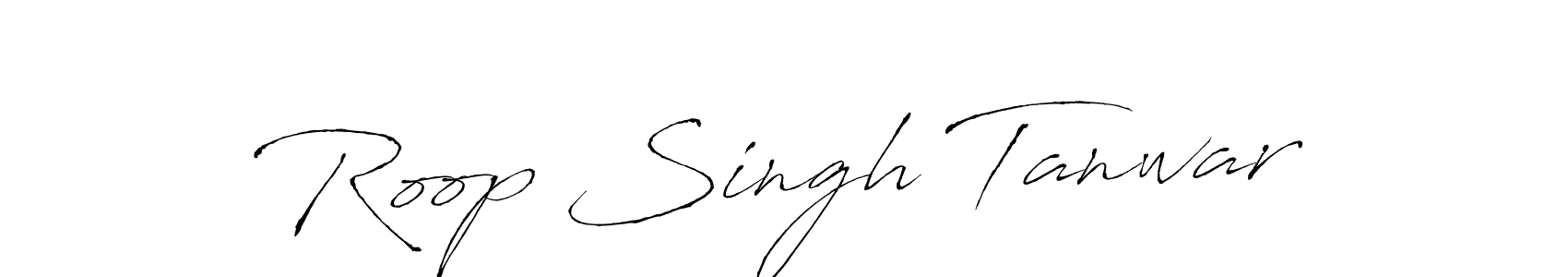 Design your own signature with our free online signature maker. With this signature software, you can create a handwritten (Antro_Vectra) signature for name Roop Singh Tanwar. Roop Singh Tanwar signature style 6 images and pictures png