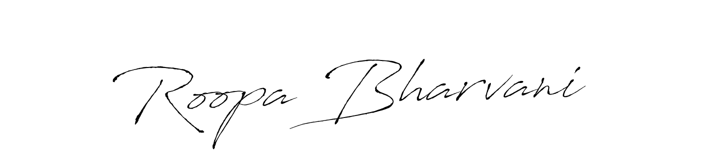 How to make Roopa Bharvani signature? Antro_Vectra is a professional autograph style. Create handwritten signature for Roopa Bharvani name. Roopa Bharvani signature style 6 images and pictures png