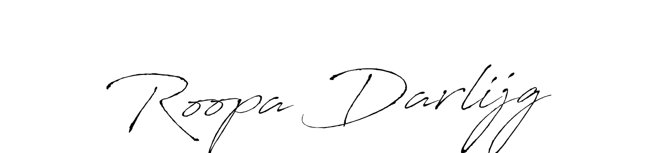 Design your own signature with our free online signature maker. With this signature software, you can create a handwritten (Antro_Vectra) signature for name Roopa Darlijg. Roopa Darlijg signature style 6 images and pictures png