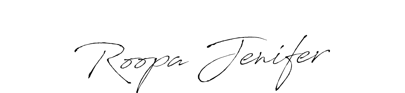 You can use this online signature creator to create a handwritten signature for the name Roopa Jenifer. This is the best online autograph maker. Roopa Jenifer signature style 6 images and pictures png
