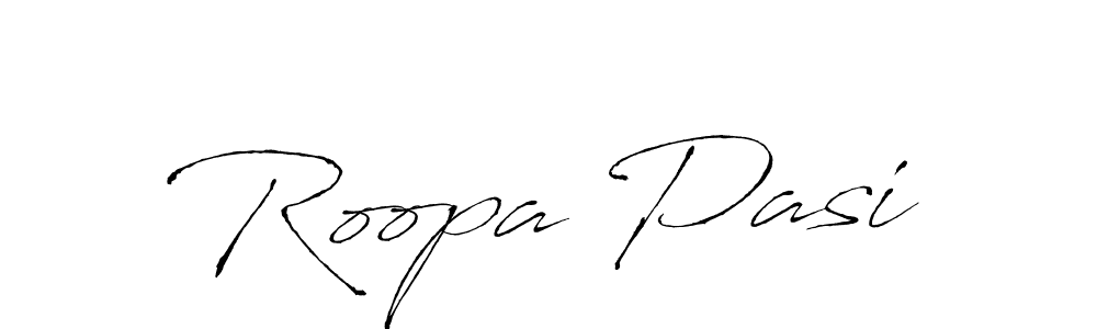 This is the best signature style for the Roopa Pasi name. Also you like these signature font (Antro_Vectra). Mix name signature. Roopa Pasi signature style 6 images and pictures png