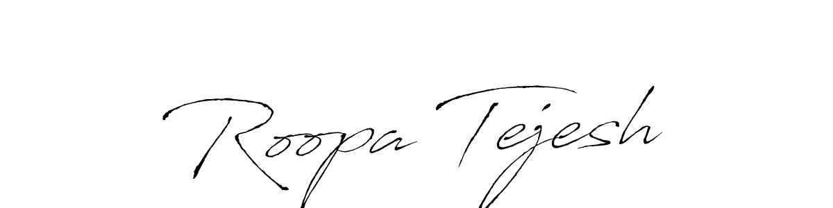 Create a beautiful signature design for name Roopa Tejesh. With this signature (Antro_Vectra) fonts, you can make a handwritten signature for free. Roopa Tejesh signature style 6 images and pictures png