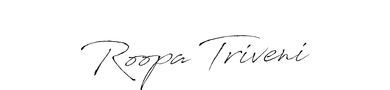Create a beautiful signature design for name Roopa Triveni. With this signature (Antro_Vectra) fonts, you can make a handwritten signature for free. Roopa Triveni signature style 6 images and pictures png