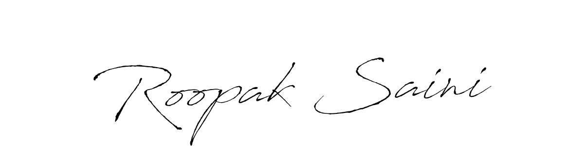 Make a beautiful signature design for name Roopak Saini. With this signature (Antro_Vectra) style, you can create a handwritten signature for free. Roopak Saini signature style 6 images and pictures png