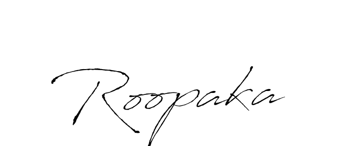 Roopaka stylish signature style. Best Handwritten Sign (Antro_Vectra) for my name. Handwritten Signature Collection Ideas for my name Roopaka. Roopaka signature style 6 images and pictures png