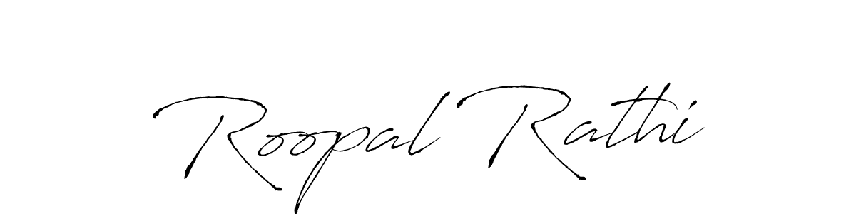 Make a beautiful signature design for name Roopal Rathi. With this signature (Antro_Vectra) style, you can create a handwritten signature for free. Roopal Rathi signature style 6 images and pictures png