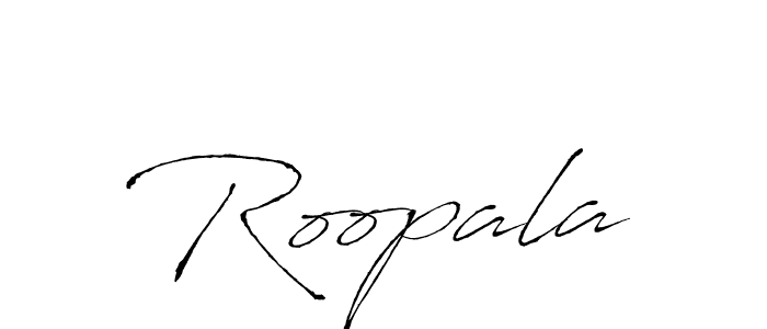 Design your own signature with our free online signature maker. With this signature software, you can create a handwritten (Antro_Vectra) signature for name Roopala. Roopala signature style 6 images and pictures png