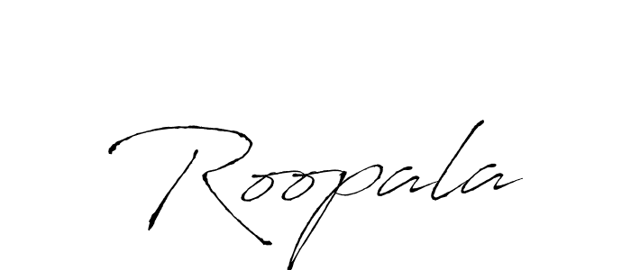 Roopala stylish signature style. Best Handwritten Sign (Antro_Vectra) for my name. Handwritten Signature Collection Ideas for my name Roopala. Roopala signature style 6 images and pictures png