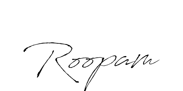 Antro_Vectra is a professional signature style that is perfect for those who want to add a touch of class to their signature. It is also a great choice for those who want to make their signature more unique. Get Roopam name to fancy signature for free. Roopam signature style 6 images and pictures png