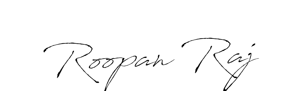 Create a beautiful signature design for name Roopan Raj. With this signature (Antro_Vectra) fonts, you can make a handwritten signature for free. Roopan Raj signature style 6 images and pictures png