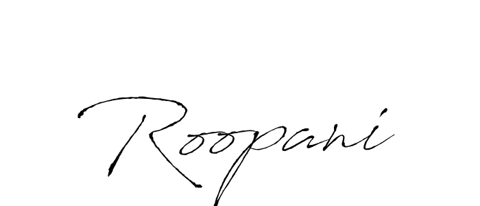 How to make Roopani name signature. Use Antro_Vectra style for creating short signs online. This is the latest handwritten sign. Roopani signature style 6 images and pictures png