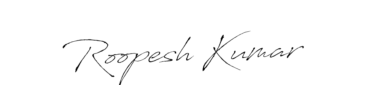 Design your own signature with our free online signature maker. With this signature software, you can create a handwritten (Antro_Vectra) signature for name Roopesh Kumar. Roopesh Kumar signature style 6 images and pictures png