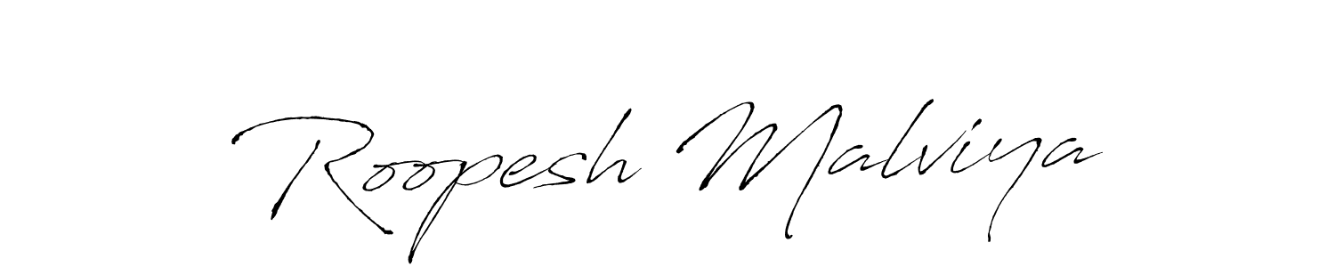How to make Roopesh Malviya signature? Antro_Vectra is a professional autograph style. Create handwritten signature for Roopesh Malviya name. Roopesh Malviya signature style 6 images and pictures png