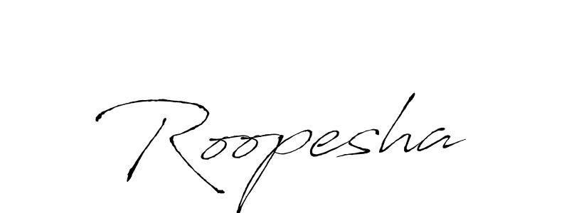 Design your own signature with our free online signature maker. With this signature software, you can create a handwritten (Antro_Vectra) signature for name Roopesha. Roopesha signature style 6 images and pictures png