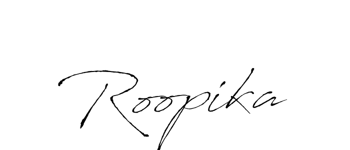 How to make Roopika name signature. Use Antro_Vectra style for creating short signs online. This is the latest handwritten sign. Roopika signature style 6 images and pictures png