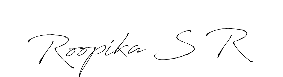 How to make Roopika S R signature? Antro_Vectra is a professional autograph style. Create handwritten signature for Roopika S R name. Roopika S R signature style 6 images and pictures png