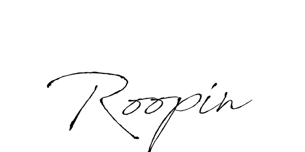 Once you've used our free online signature maker to create your best signature Antro_Vectra style, it's time to enjoy all of the benefits that Roopin name signing documents. Roopin signature style 6 images and pictures png