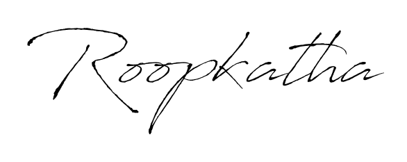 Give your name Roopkatha an exquisite flair with the Antro_Vectra script font. Ideal for contracts, resumes, and formal letterheads. Roopkatha signature style 6 images and pictures png