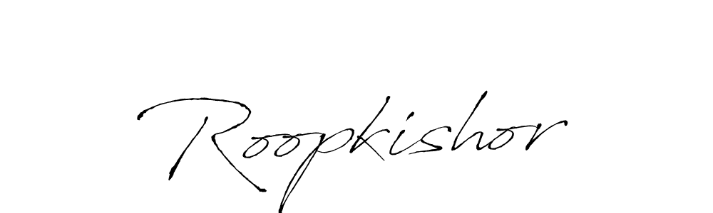 It looks lik you need a new signature style for name Roopkishor. Design unique handwritten (Antro_Vectra) signature with our free signature maker in just a few clicks. Roopkishor signature style 6 images and pictures png